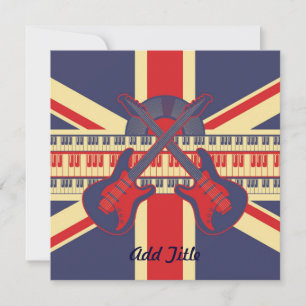 Rock británico - Invitación a la tarjeta