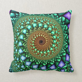 Rock Candy Fractal Swirl Cojín decorativo