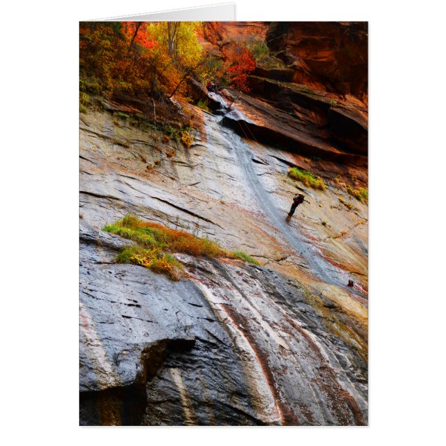 Rock Climber, The Narrows, Zion NP, Blank Card (Frente)