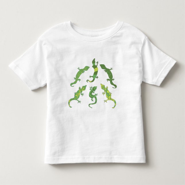 Rock Climbing Geckos. Camisetas para niños pequeño (Anverso)