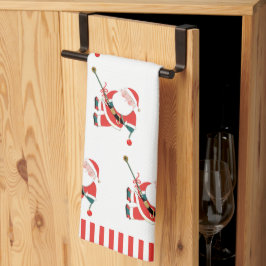 Rock Climbing Santa Navidades Kitchel Toalla