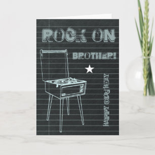 ¡Rock contra el hermano! Tarjeta de cumpleaños fel