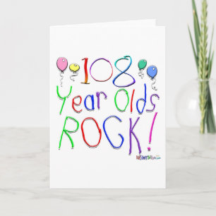 ¡Rock de 108 Años! Tarjeta mediana