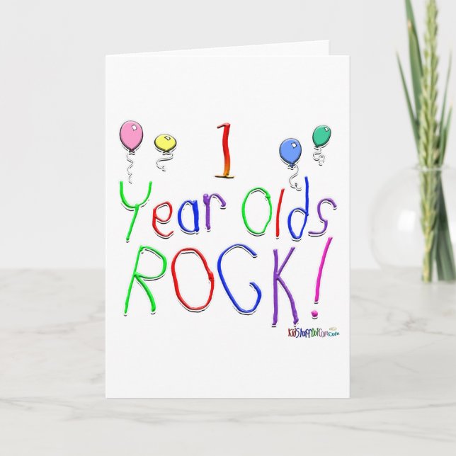 ¡Rock De 1 Año! Tarjeta mediana (Anverso)