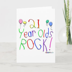 ¡Rock De 21 Años! Tarjeta mediana