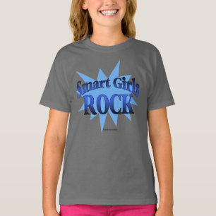 Rock de chicas inteligentes - camisa azul