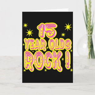 ¡Rock De Los 15 Años! Tarjeta de felicitación (ros