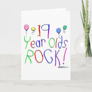 ¡Rock De Los 19 Años! Tarjeta mediana