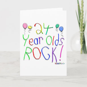 ¡Rock De Los 24 Años! Tarjeta mediana