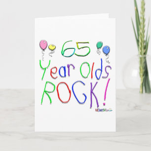¡Rock De Los 65 Años! Tarjeta mediana