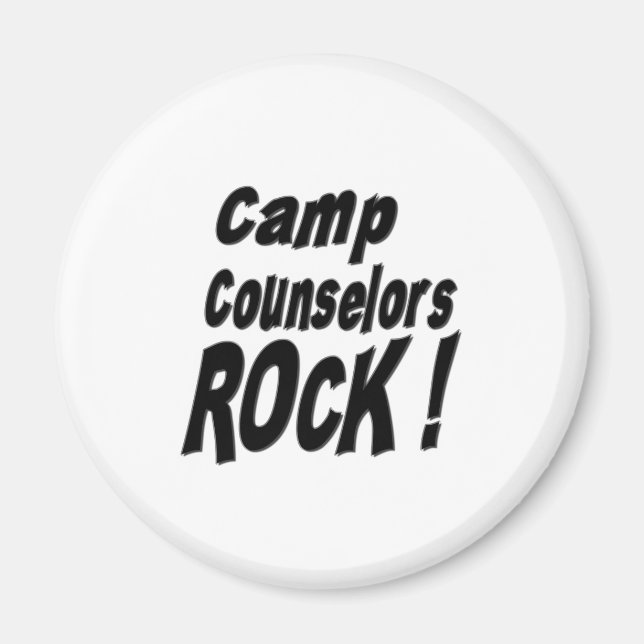 ¡Rock de los consejeros del campamento! Imán (Frente)
