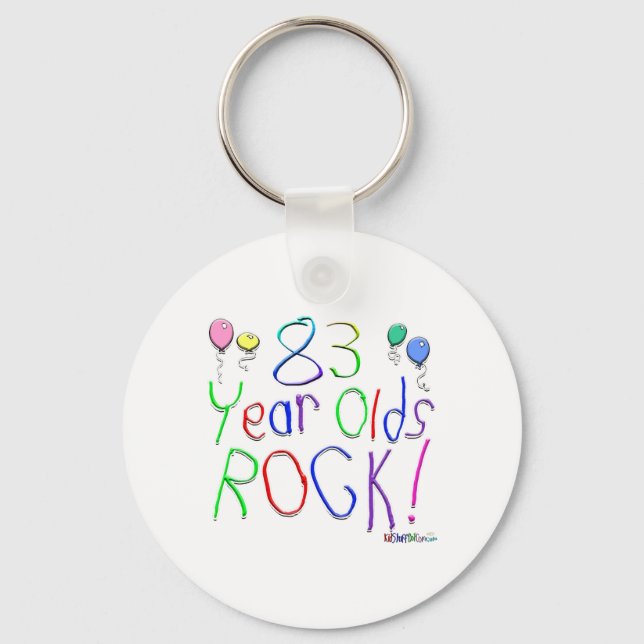¡Rock de niños de 83 años! Llavero (Anverso)