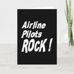 ¡Rock de pilotos de aerolíneas! Tarjeta mediana