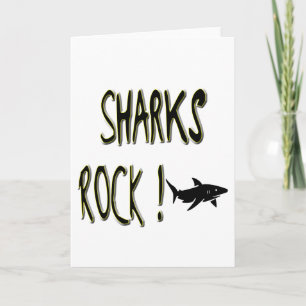 ¡Rock de tiburones! Tarjeta mediana