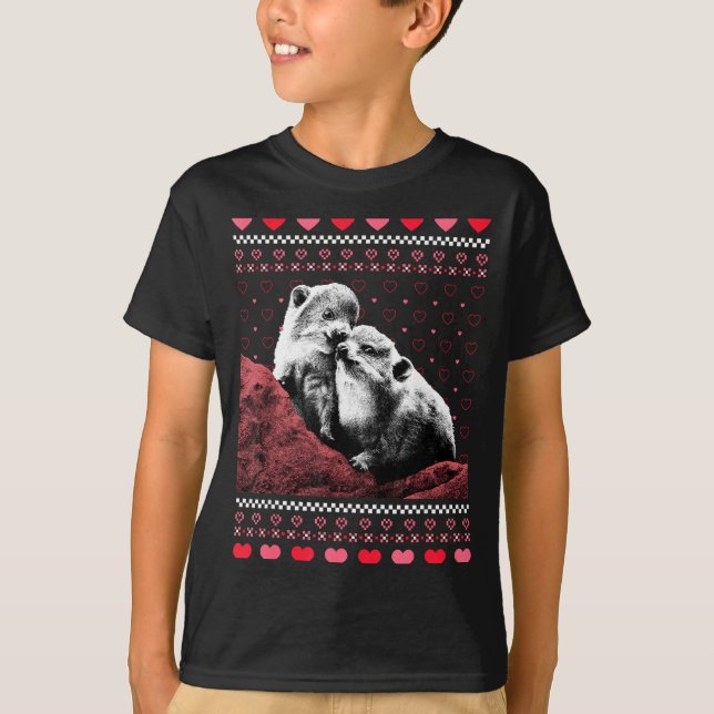 Rock Hyrax Valentine's Day Ugly Sweater Style  (Anverso)