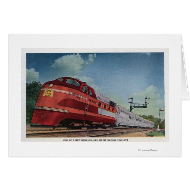 Rock Island Rocket Streamlines Train (Anverso (Horizontal))