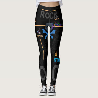 Rock Leggings Rock Metalizado Dumott GUITAR