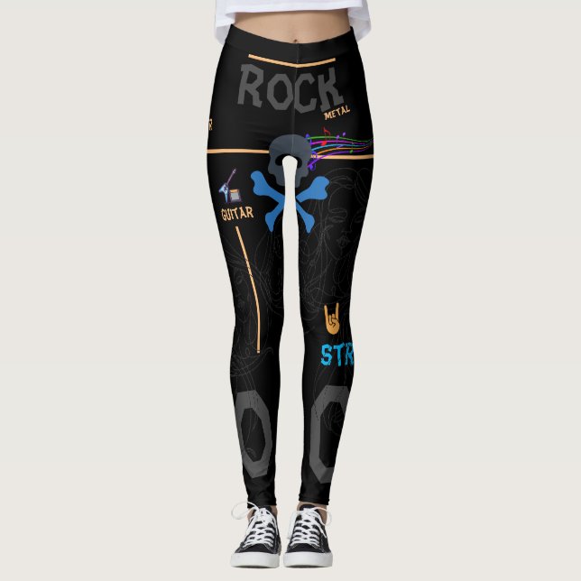 Rock Leggings Rock Metalizado Dumott GUITAR (Anverso)