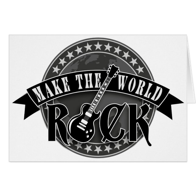 rock make the world electric guitar (Anverso (Horizontal))