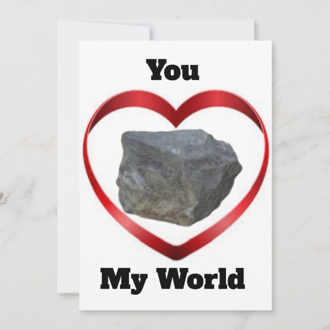 Rock mi tarjeta de San Valentín de mundo (Anverso)