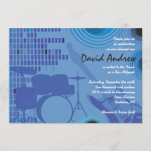 Rock n Roll Bar Bat Mitzvah Invitación