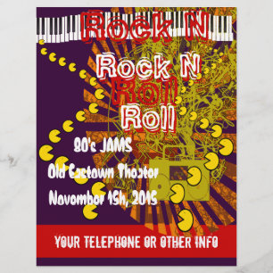 Rock N Roll Flyer 80's Jam