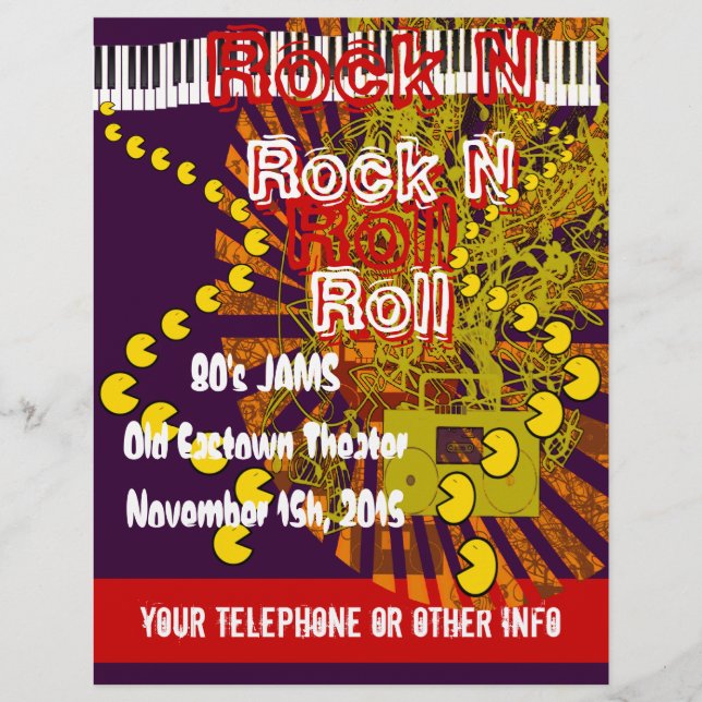 Rock N Roll Flyer 80's Jam (Frente)