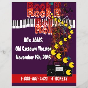 Rock N Roll Flyer 80's Jam