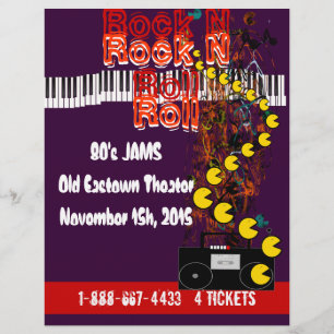 Rock N Roll Flyer 80's Jam