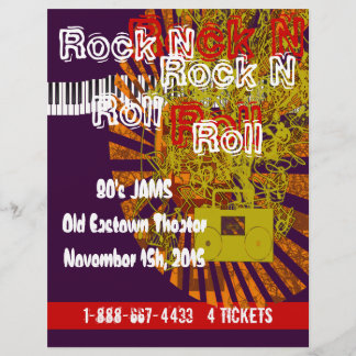 Rock N Roll Flyer 80's Jam