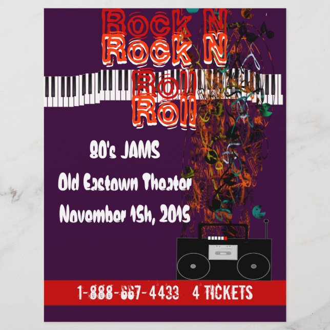Rock N Roll Flyer 80's Jam (Frente)