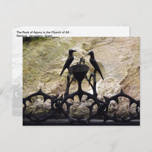 Rock of Agony, Jerusalén, Israel - postal color (Anverso / Reverso)