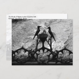 Rock of Agony, Jerusalén, Israel - postal de B&W