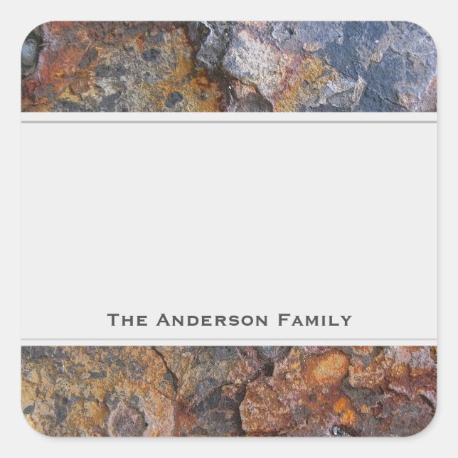 Rock ondulado geológico con etiqueta de texto (Anverso)