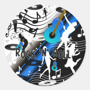 Rock retro pegatina 'N' Roll Music me sacude