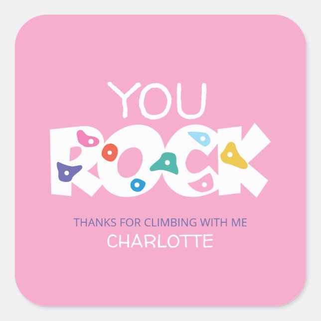 Rock Rock Climbing Gracias Pegatina (Anverso)