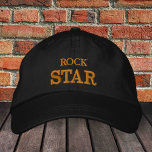 ROCK STAR bordado gorra de béisbol oro / negro<br><div class="desc">Gorras con bordado: gorra clásica de béisbol de moda dorada / blanca con el texto "ROCK STAR" para las mejores estrellas de la música del mundo,  músicos de banda,  fiesta universitario,  rawe playa / gorras del festival</div>