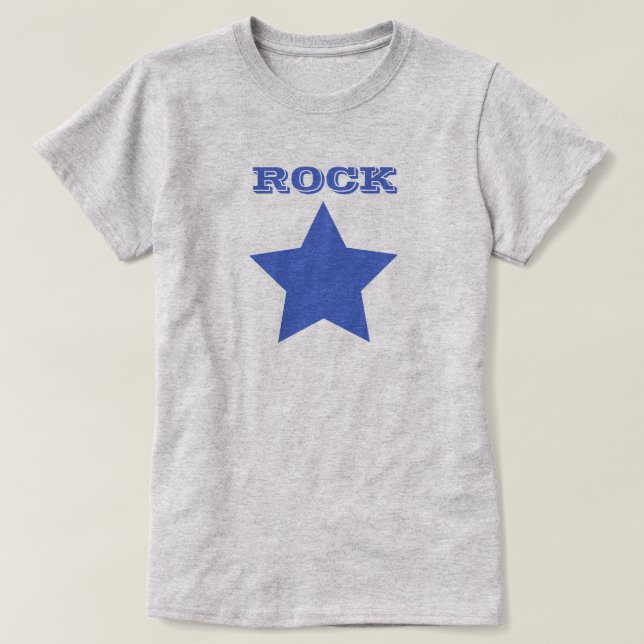 ROCK STAR | Camiseta básica femenina de la Marina  (Diseño del anverso)