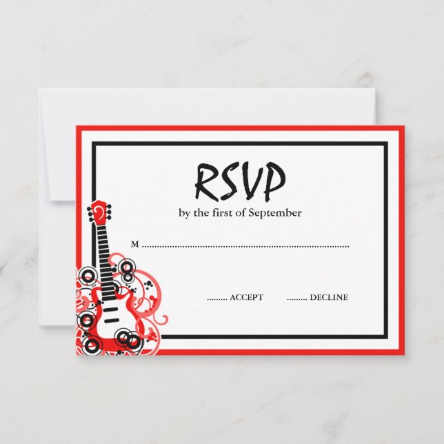 Rock Star Guitar Red Black RSVP (Anverso)