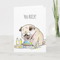 ¡ROCK! tarjeta pug