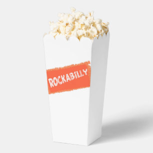 RockABilly trituró y tildó cajas de palomitas blan