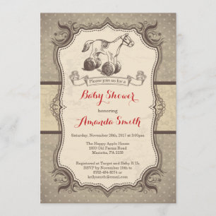 Rockefeller Baby Shower Invitación a cosecha Retro