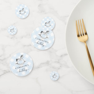 Rockefrik Blue Gingham Table Confetti