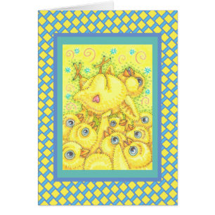 ROCKER CHICK, EASTER MOSH PIT NOTE GREETING CARD V