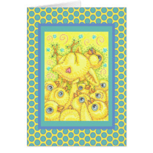 ROCKER CHICK, EASTER MOSH PIT NOTE GREETING CARD V