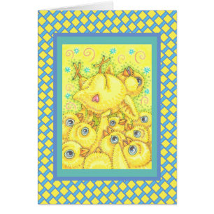 ROCKER CHICK, EASTER MOSH PIT NOTE GREETING CARD V