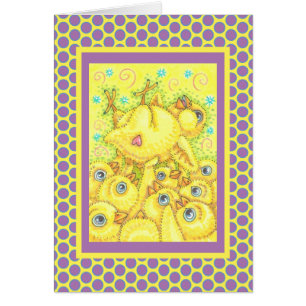 ROCKER CHICK, EASTER MOSH PIT NOTE GREETING CARD V