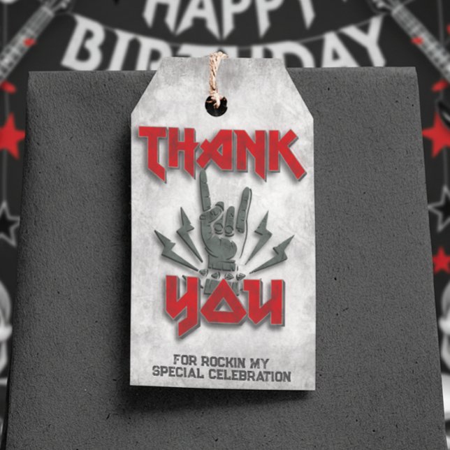 Rocker - Etiqueta de favor temática de rock (Rocker - Rock Themed Favor Tag)