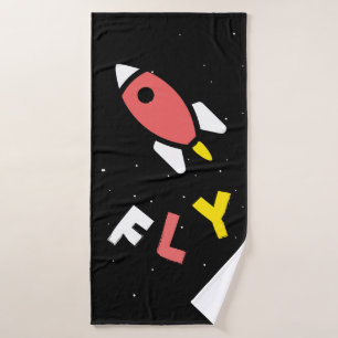 Rocket - Arte pop abstracto rojo y amarillo. ¡FLY!