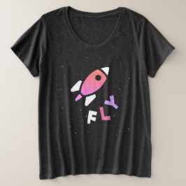 Rocket - Púrpura y RosaAbstract Pop Art. ¡FLY!